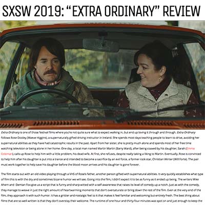 SXSW 2019: “EXTRA ORDINARY” REVIEW